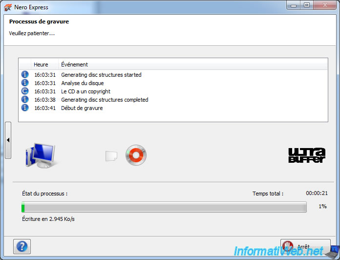 Graver un CD de musique, un CD/DVD de données ou un CD/DVD depuis un
